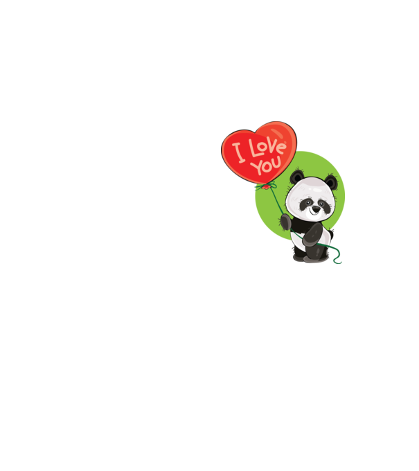 dragoste panda model galben neon pe tricou
