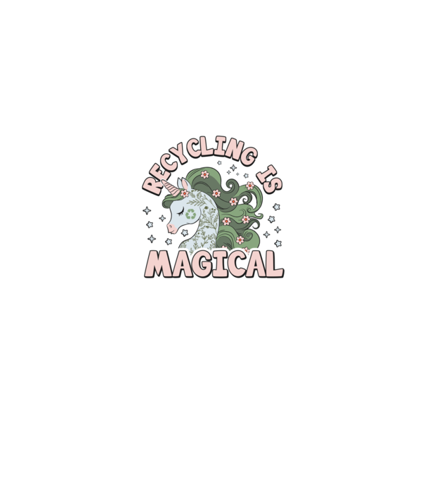 Recycling is magical model negru pe tricou