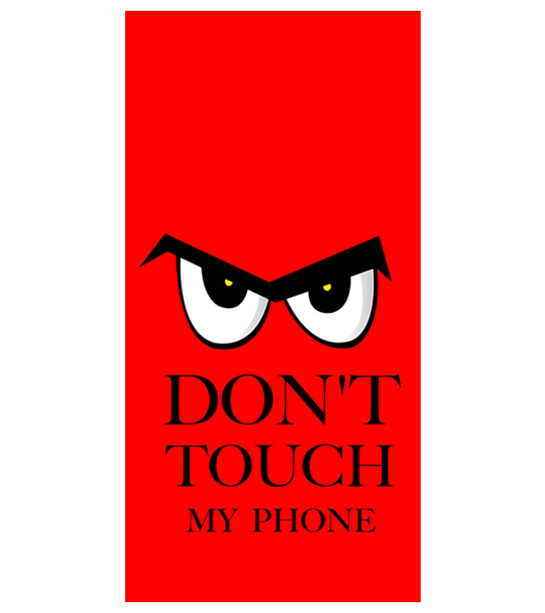 Dont touch my phone model alb pe tricou
