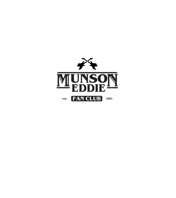 eddie munson fan club model alb pe tricou