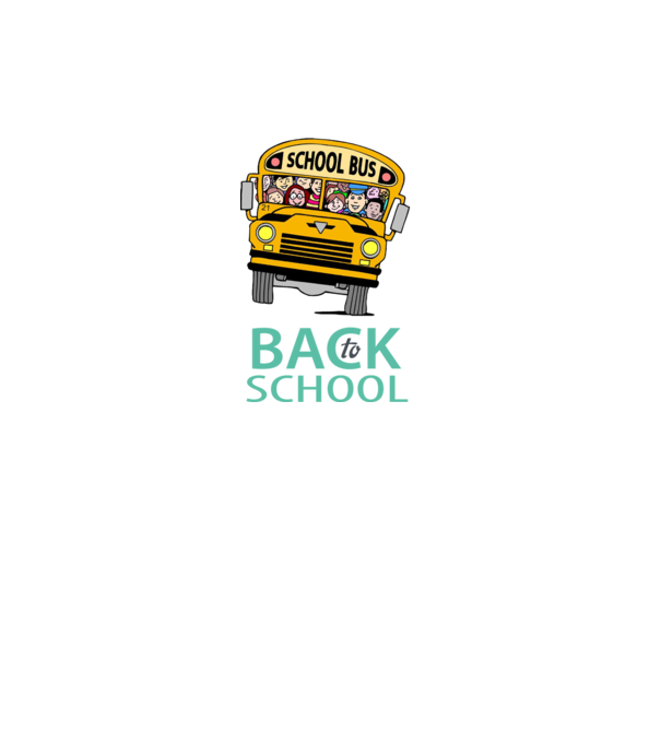 Back to school bus model gri închis pe tricou