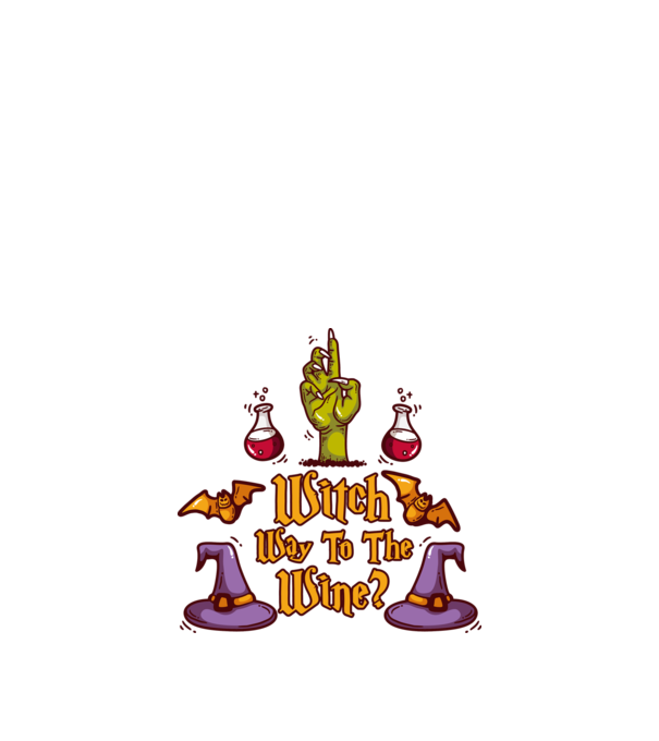 Witch way to the wine model nisipiu pe tricou