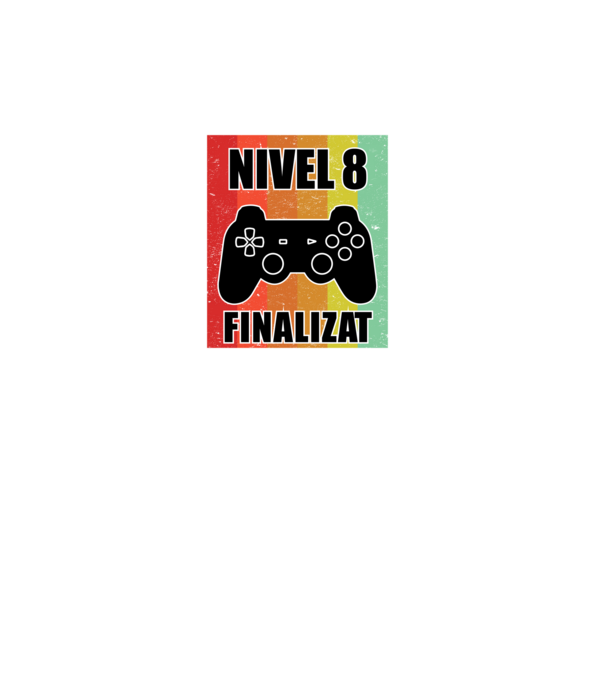 Nivel 8 finalizat model turcoaz pe tricou
