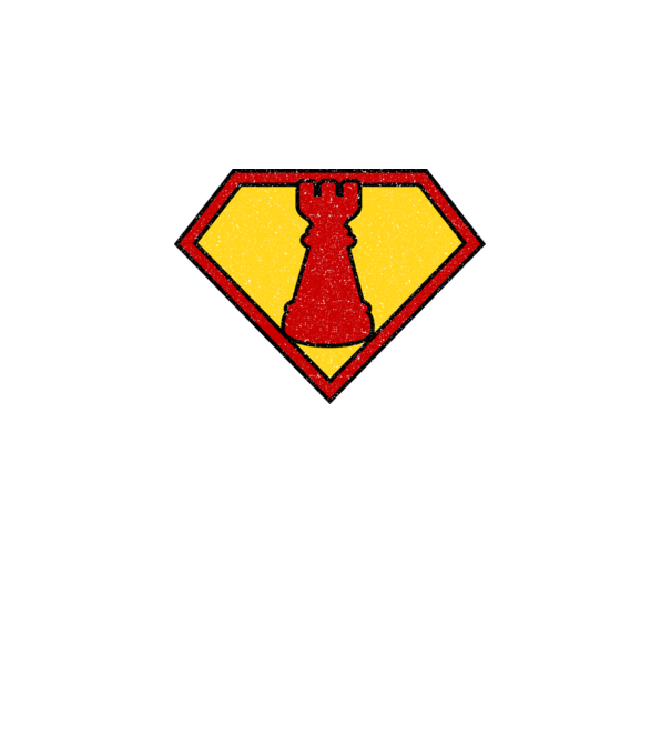 SuperChess turnul de sah model turcoaz pe tricou