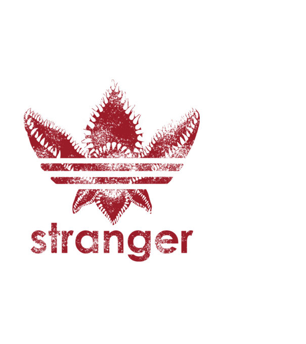 stranger things logo model negru pe tricou