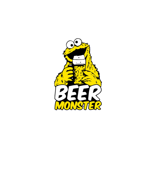 Monstru bere model gri pe tricou