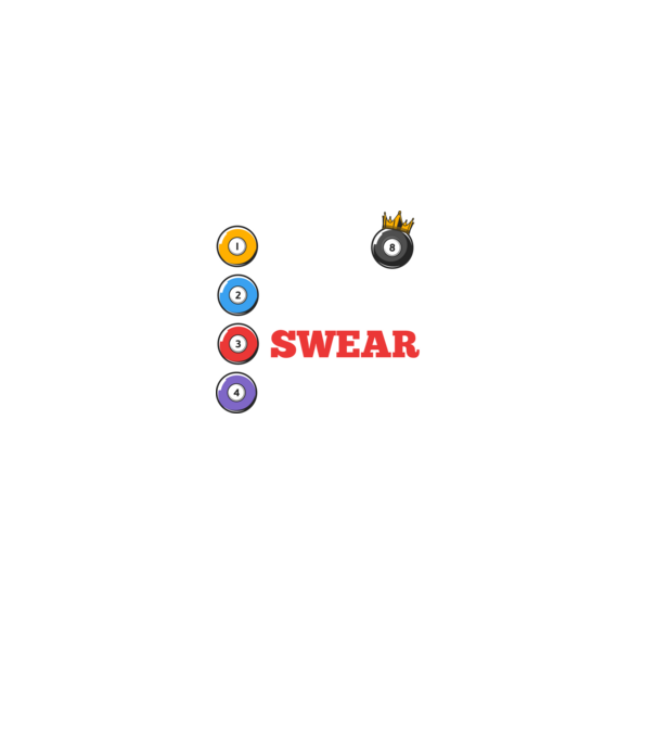 Aim swear shoot repeat - biliard v2 model negru pe tricou