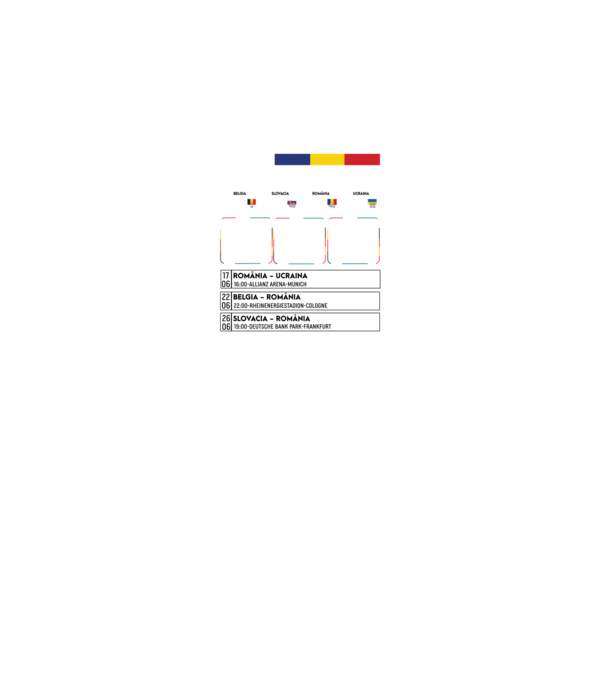 Fotbal Calendar Euro 2024 model gri închis pe tricou