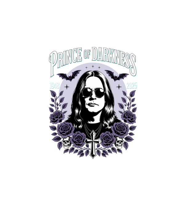 Prince of Darkness model alb pe tricou