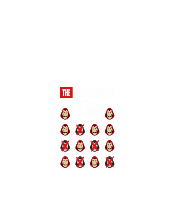 the resistance la casa de papel model negru pe tricou