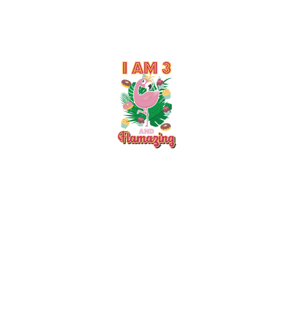 FLAMAZING Birthday 3 Years old model alb pe tricou