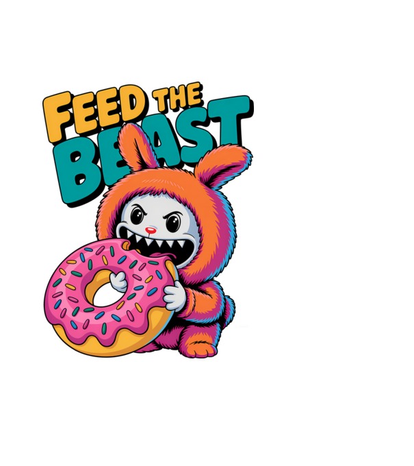 Feed the beast model negru pe tricou