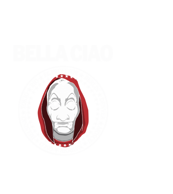 bella ciao stroke white model negru pe tricou