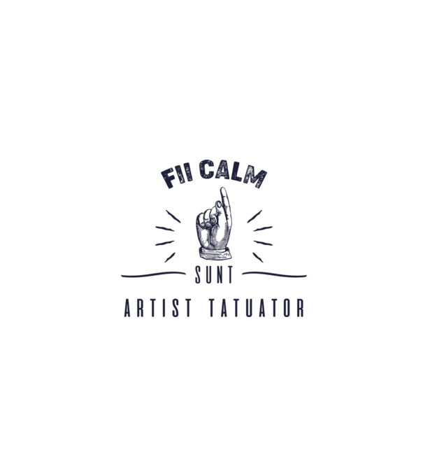 Fii calm, sunt artist tatuator model gri pe tricou