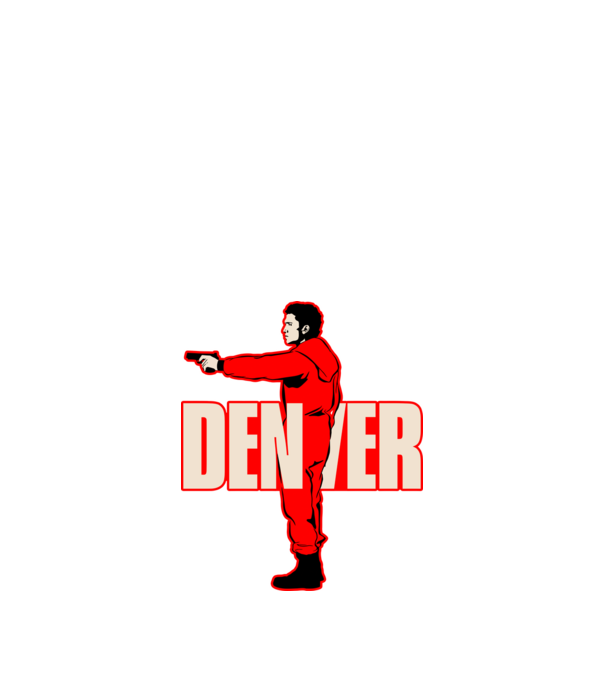 denver la casa de papel model negru pe tricou