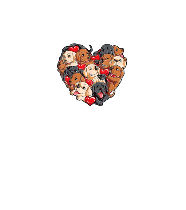 Puppy Heart model negru pe tricou