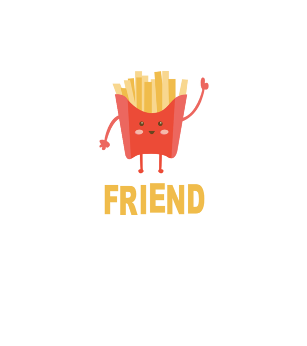 Friends cartofi model alb pe tricou