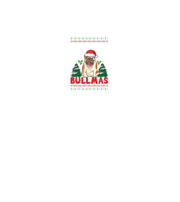 Merry bullmas ugly sweater model negru pe tricou