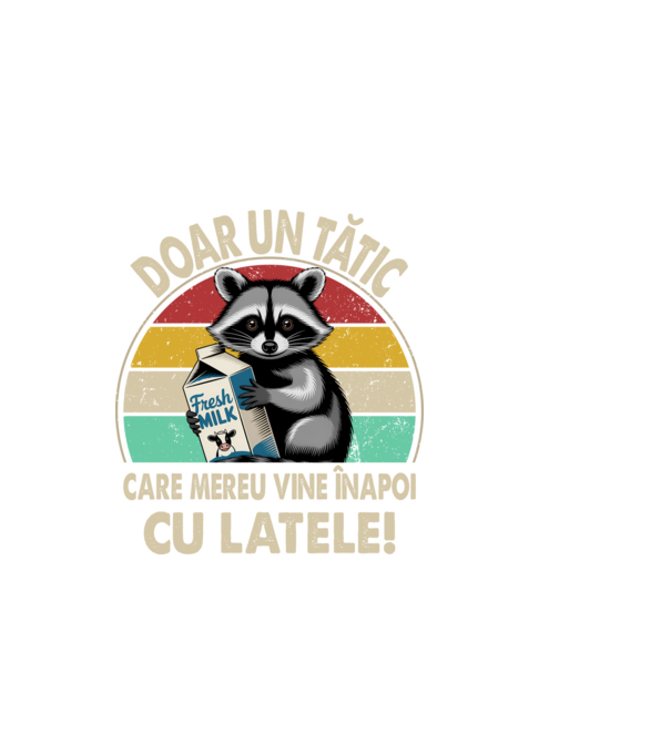 Retro Apa aki visszajött a tejjel RO model negru pe tricou