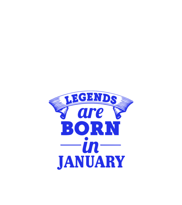 Legends are born in January model alb pe tricou