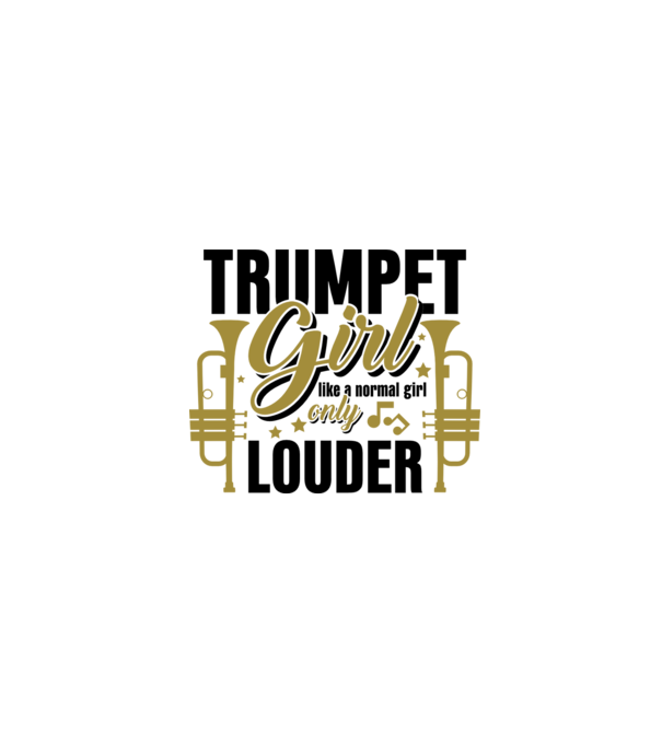 Trumpet girl model alb pe tricou