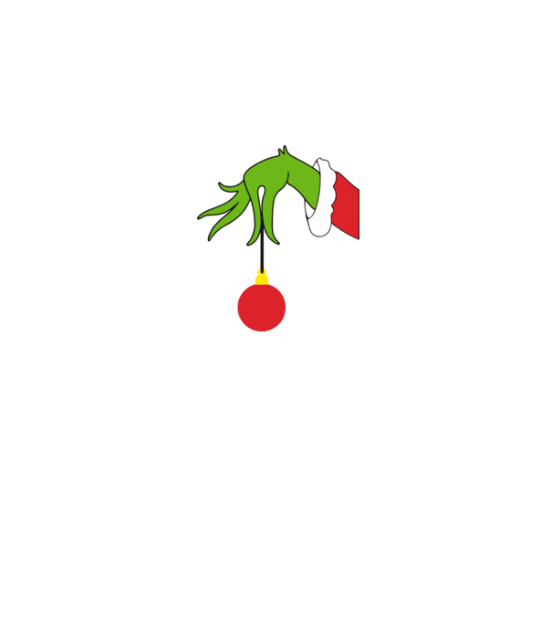 Grinch hand model alb pe tricou