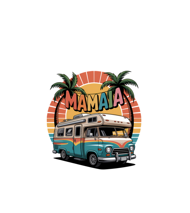 MAMAIA model negru pe tricou
