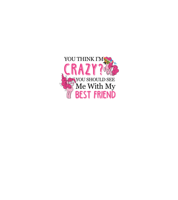 Crazy Friend Unicorn model alb pe tricou