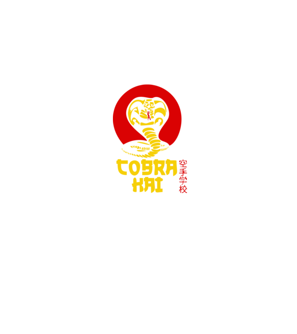 cobra kai japan logo model albastru jeanși pe tricou