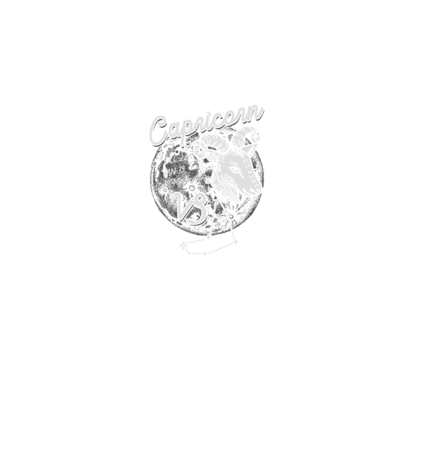 Zodiac femeie CAPRICORN retro model negru pe tricou