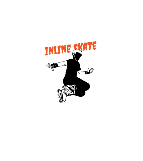 TR inlineskate model negru pe tricou