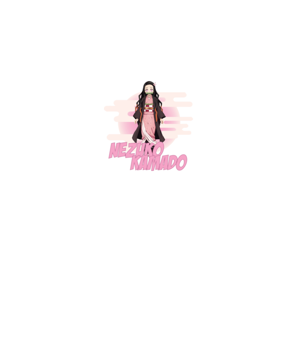 Demon Slayer Nezuko model alb pe tricou