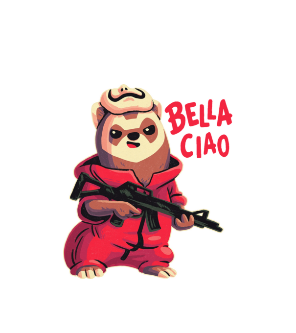 bella ciao rebel model alb pe tricou