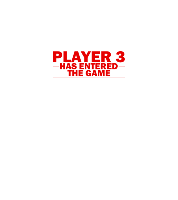 Player 3 entered the game model alb pe tricou
