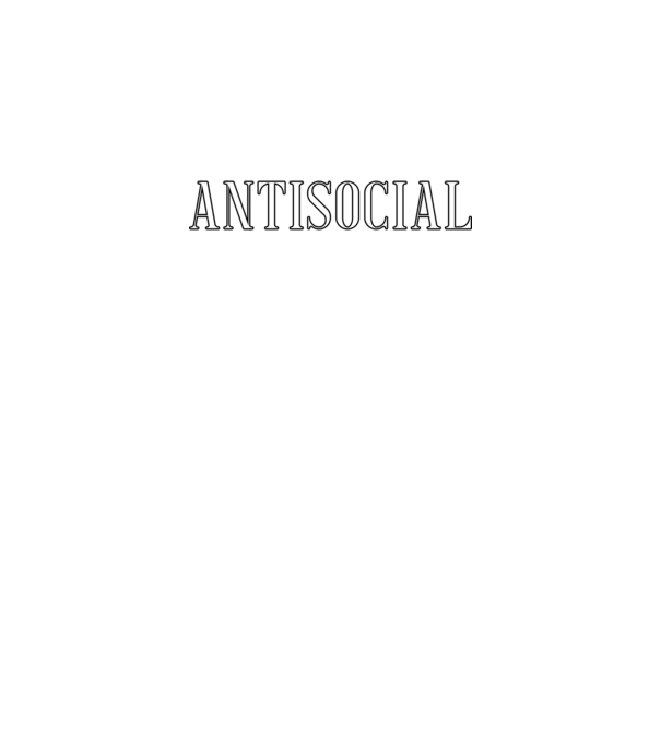 Antisocial model negru pe tricou