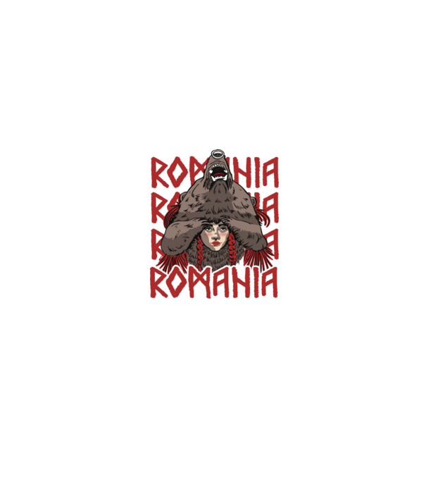 Dansul Ursului romania model negru pe tricou