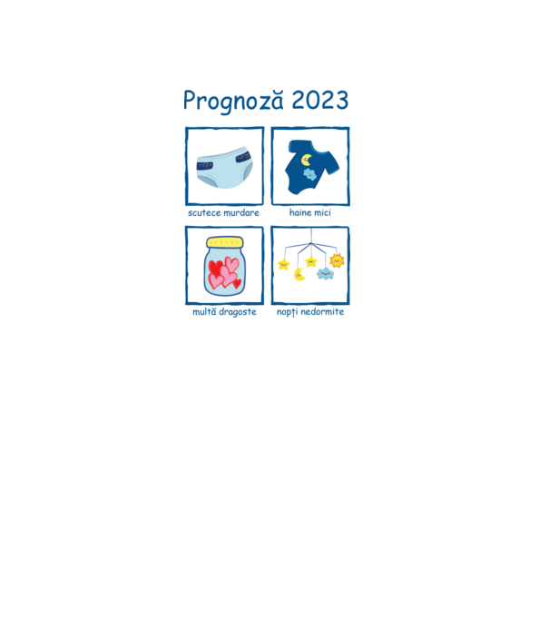 Prognoză 2023 model alb pe tricou