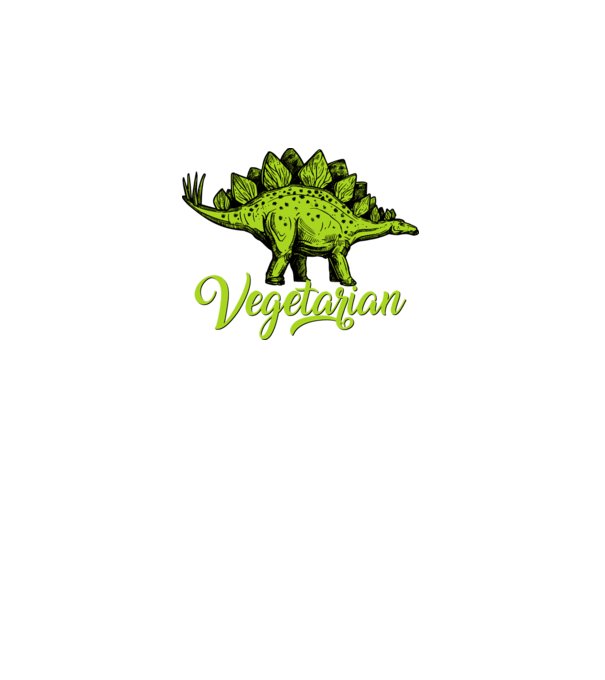 Vegetarian model alb pe tricou