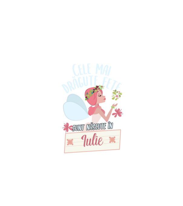 Cele mai drăguțe fete sunt născute în iulie. model negru pe tricou