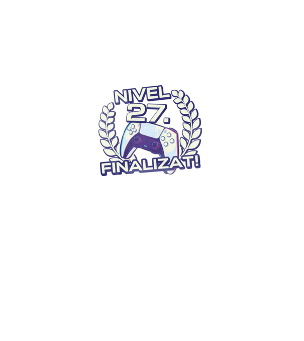 Nivel 27 finalizat! model negru pe tricou