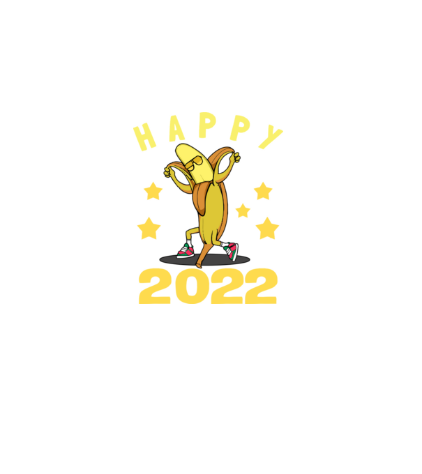 Happy new year Banana model negru pe tricou
