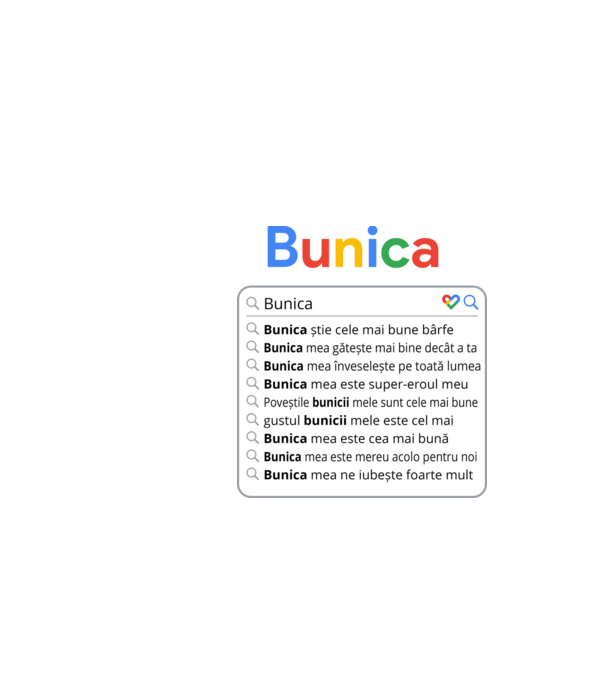 căutare Google Bunica model negru pe tricou