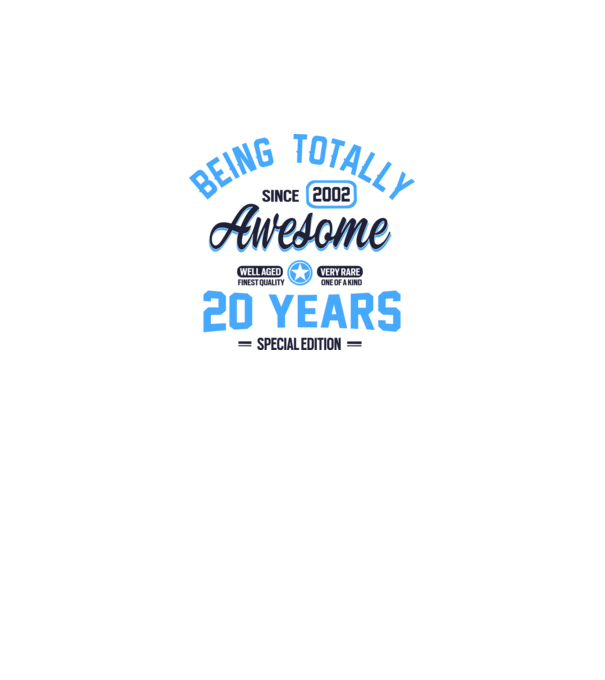 20 years of being totally awesome model alb pe tricou