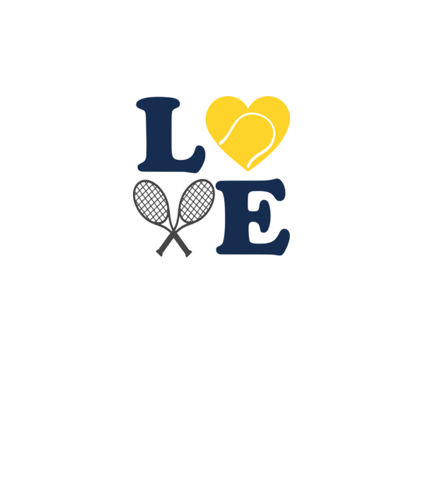 LOVE Tennis model gri pe tricou