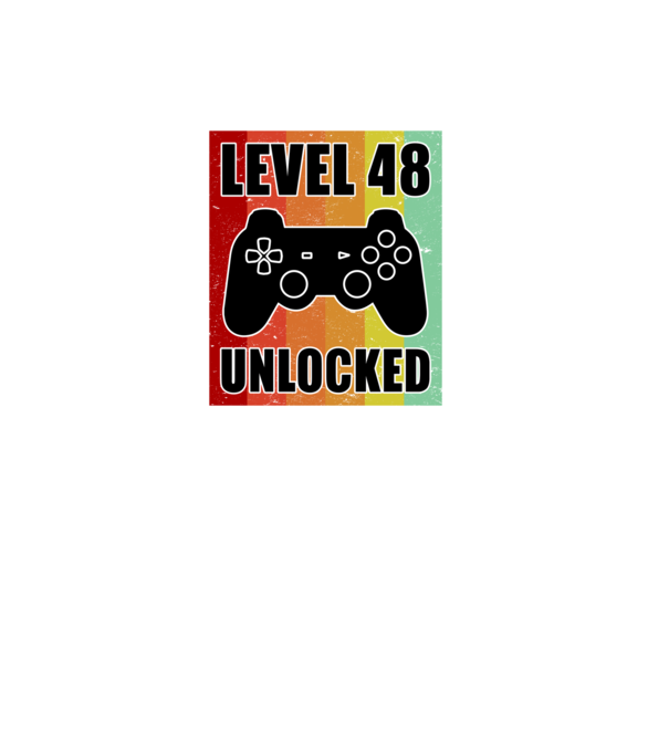 level 48 unlocked retro gamer model negru pe tricou