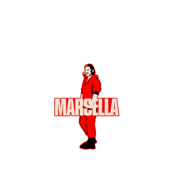 mareille la casa de papel model negru pe tricou
