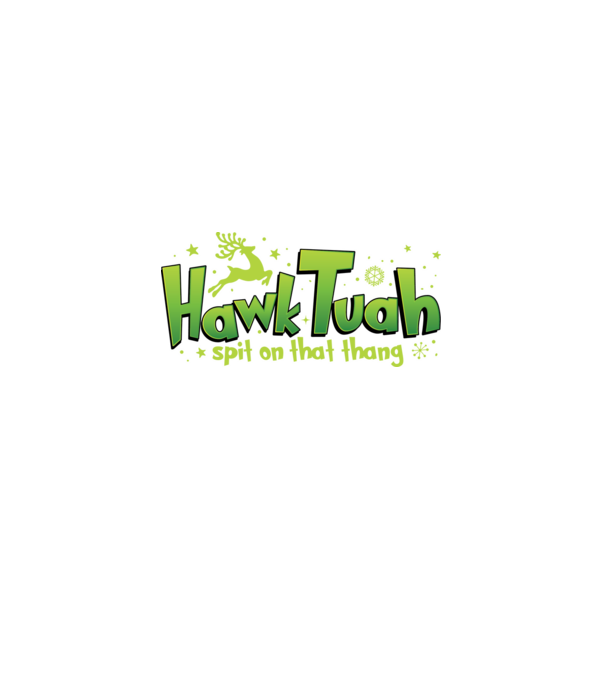 Hawk tuah xmas model albastru jeanși pe tricou