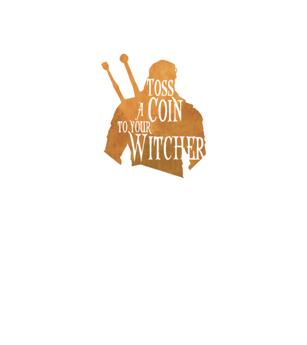 Toss a Coin to your Witcher model negru pe tricou