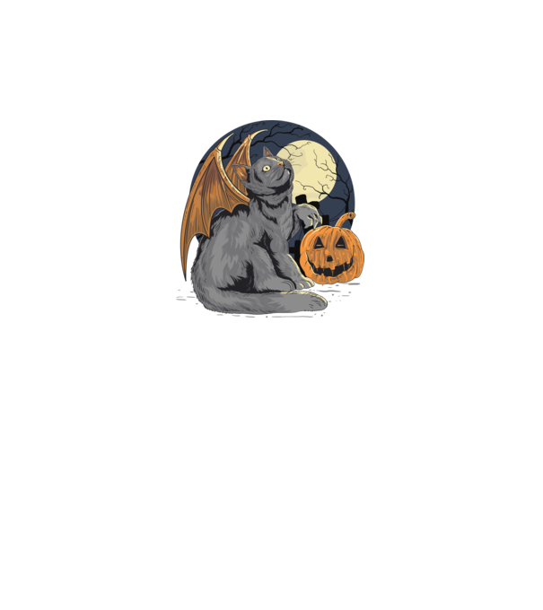 Halloween cica model negru pe tricou