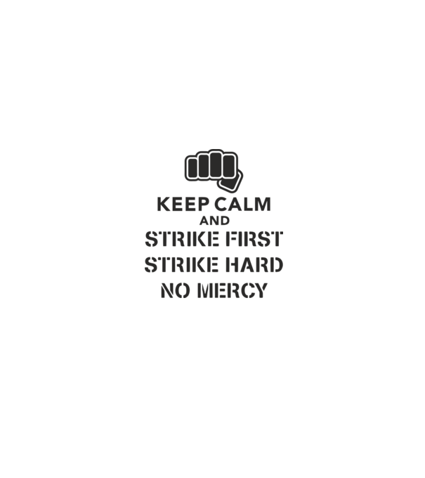 Keep calm and strike first cobra kai model alb/roșu pe tricou